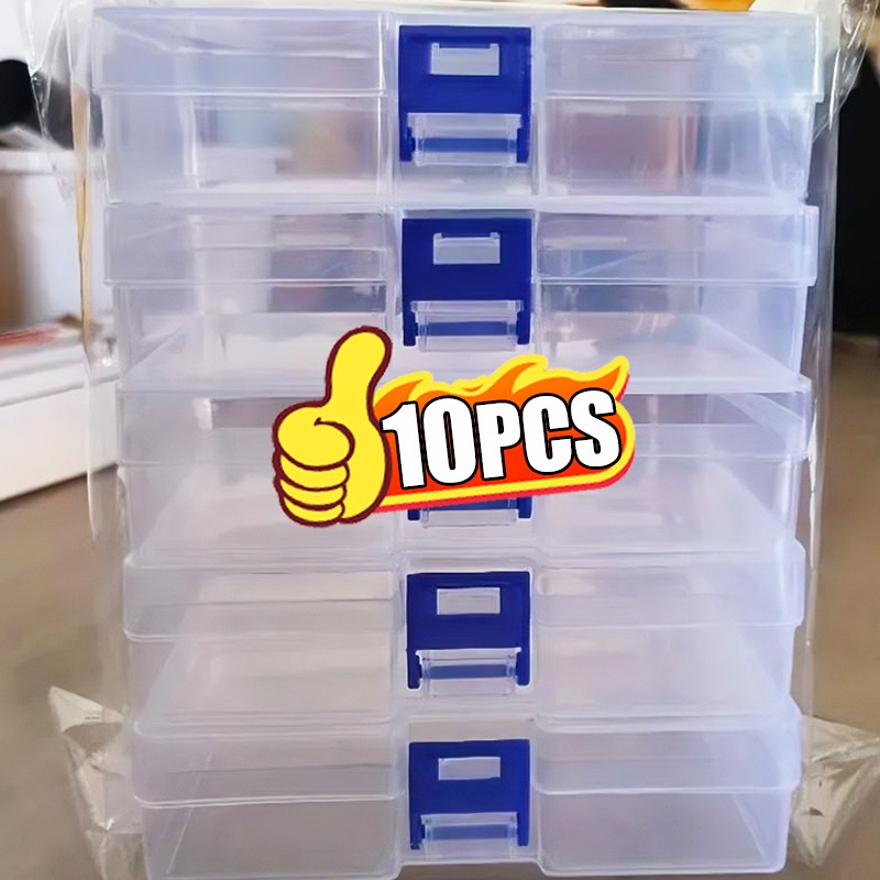 Face Mask Storage Box - Clear Plastic Storage Box With Flap