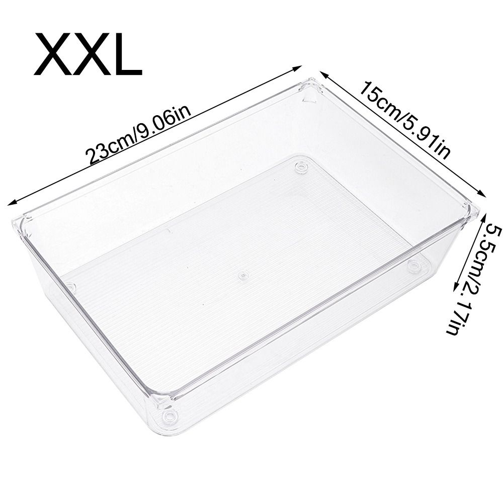 Face Mask Storage Box - Durable S/M/L/XL/XXL Desktop Storage Box Transparent