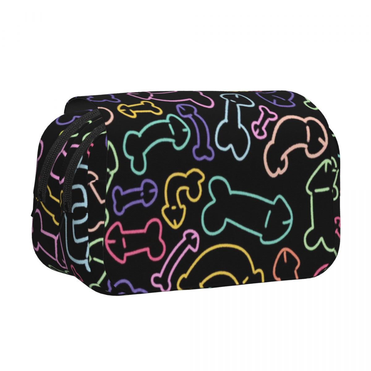 Mask Case Hard Shell - Pastel Penis Pattern Mask Black Pencil