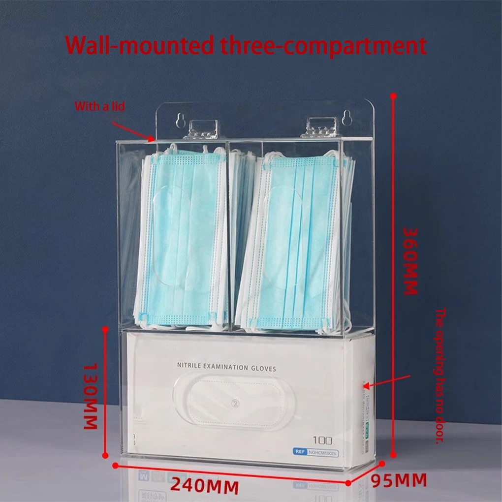 3 Grids Acrylic Glove Holder T - đánh giá và giá Face Mask Storage Box