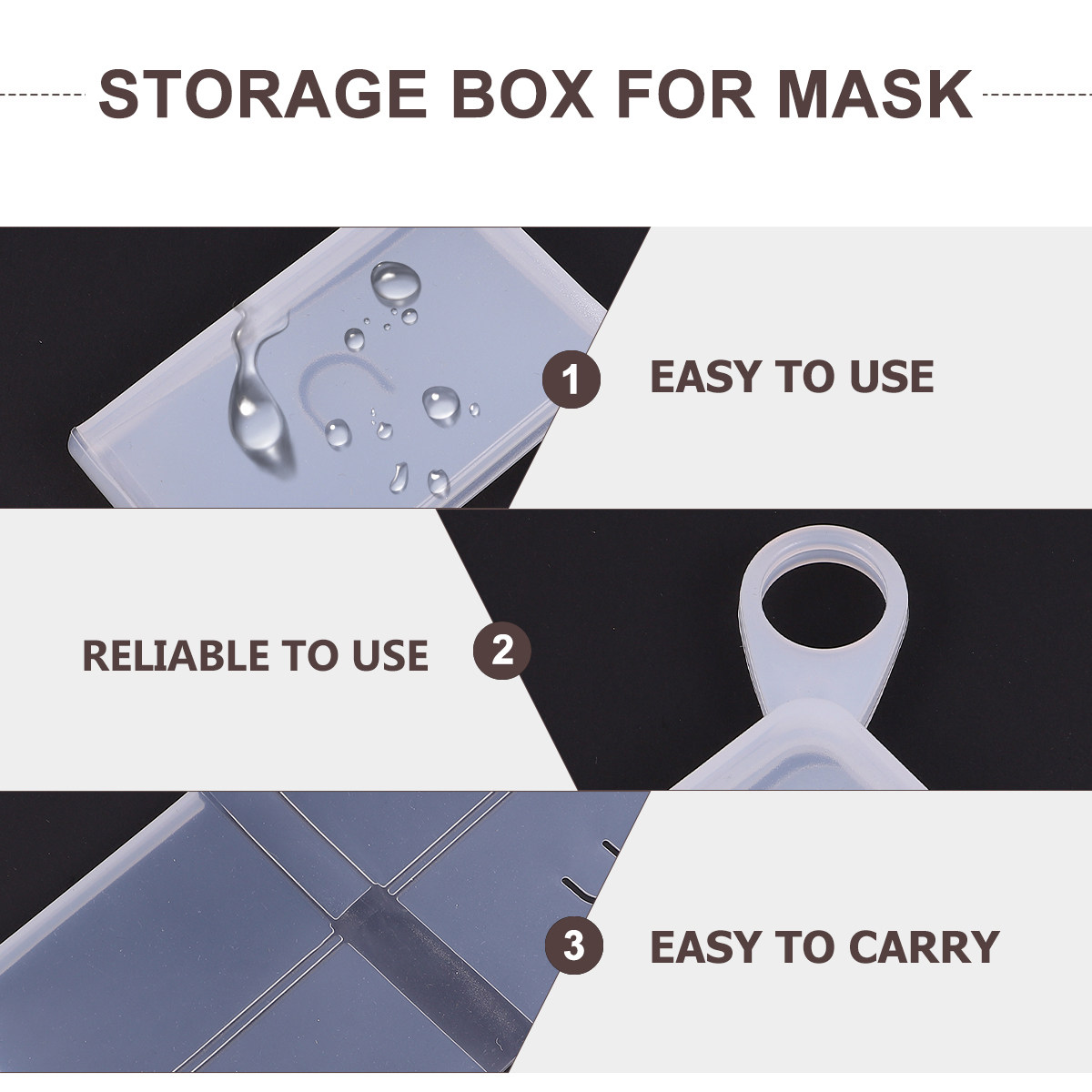 2Pcs Flat Silicone Mask Storag - đánh giá và giá Face Mask Storage Box