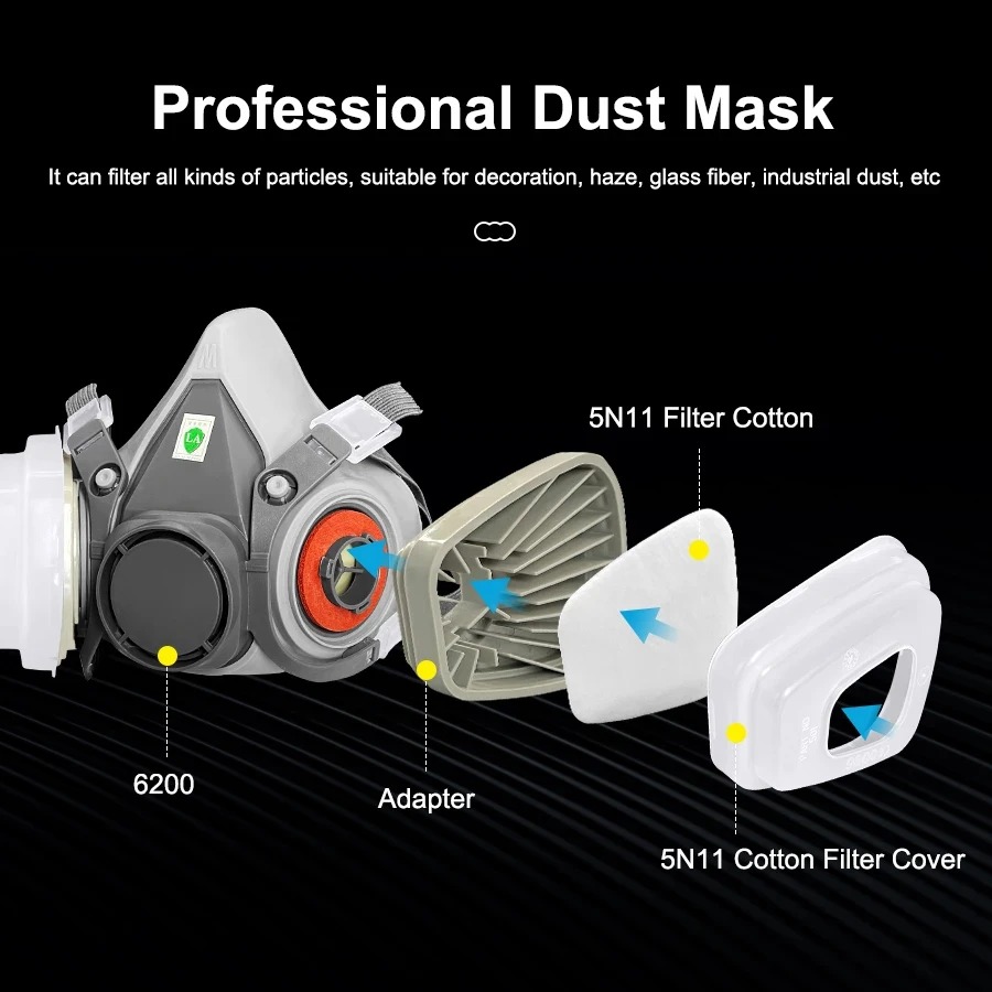 6200 Dust Mask Half Face With  - đánh giá và giá Respirator Half Face