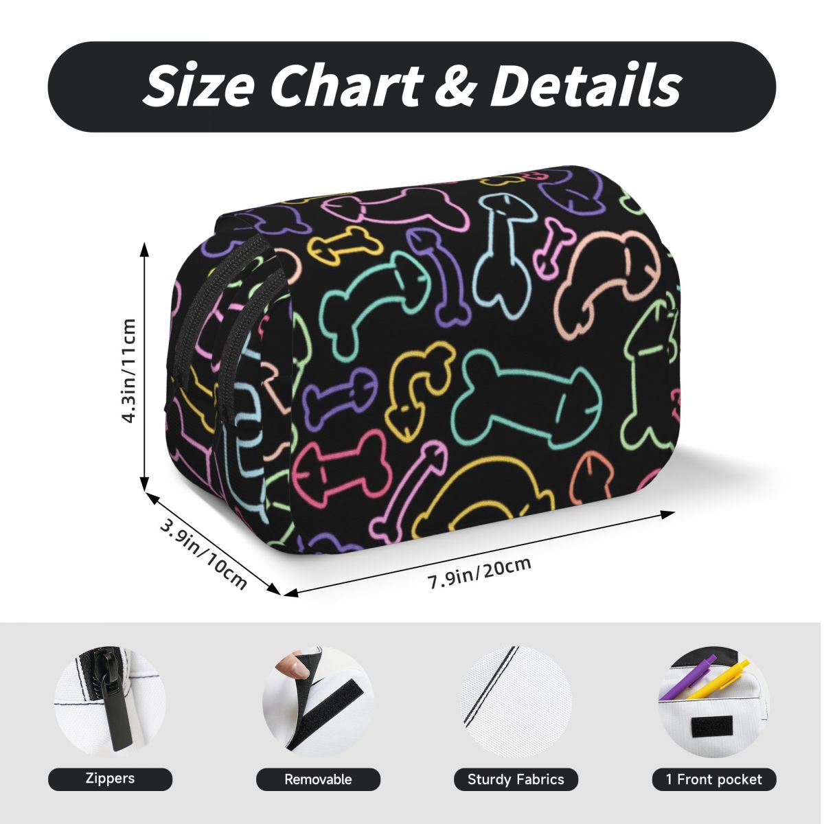 Pastel Penis Pattern Mask Blac - đánh giá và giá Mask Case Hard Shell