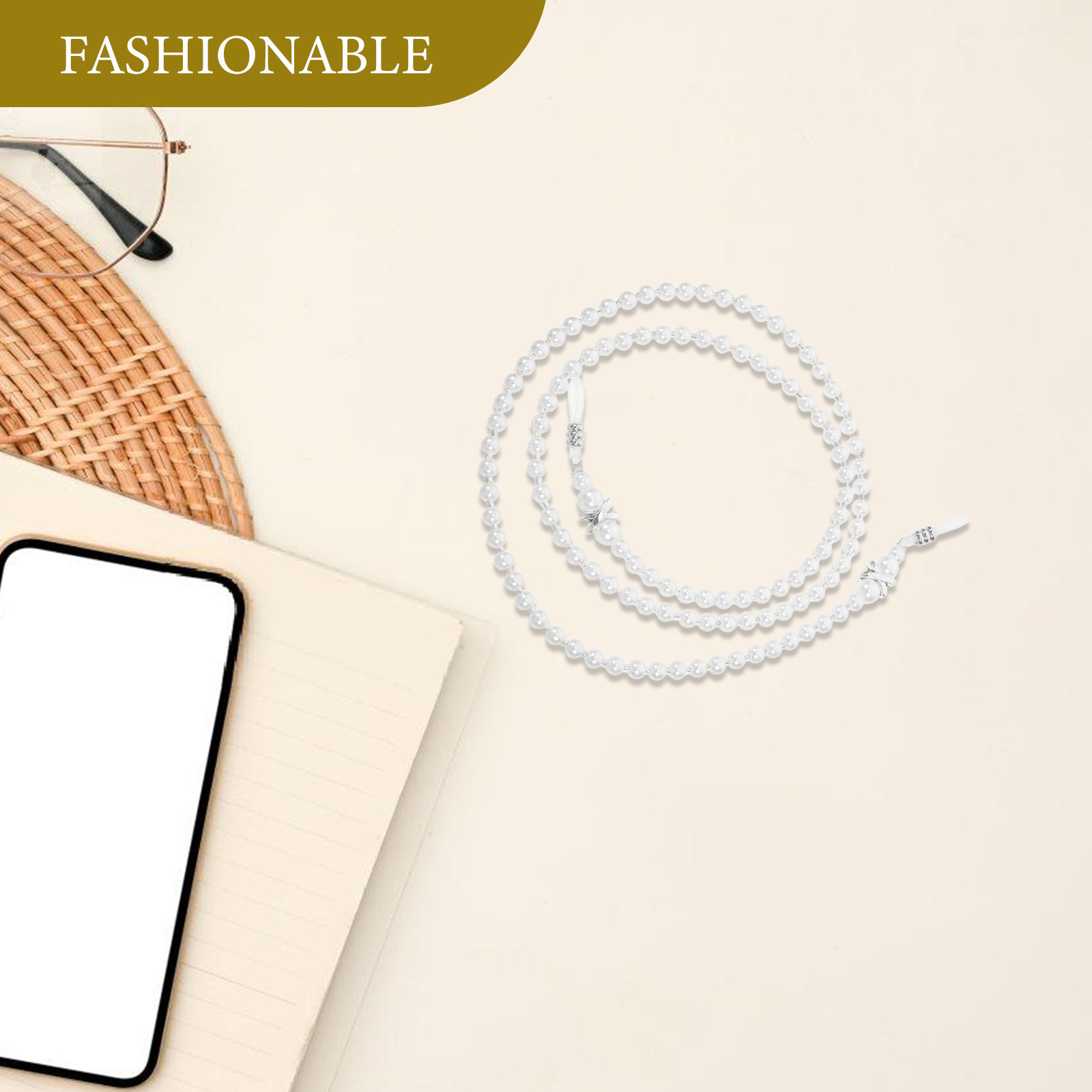 Elegant Pearl Eyeglass Cord fo - đánh giá và giá Mask Chain Holder